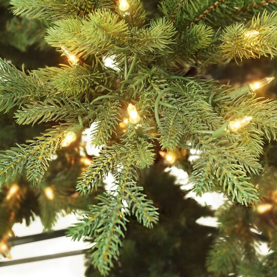 9ft. Pre-Lit Slim Balsam Fir Artificial Christmas Tree, Clear Lights